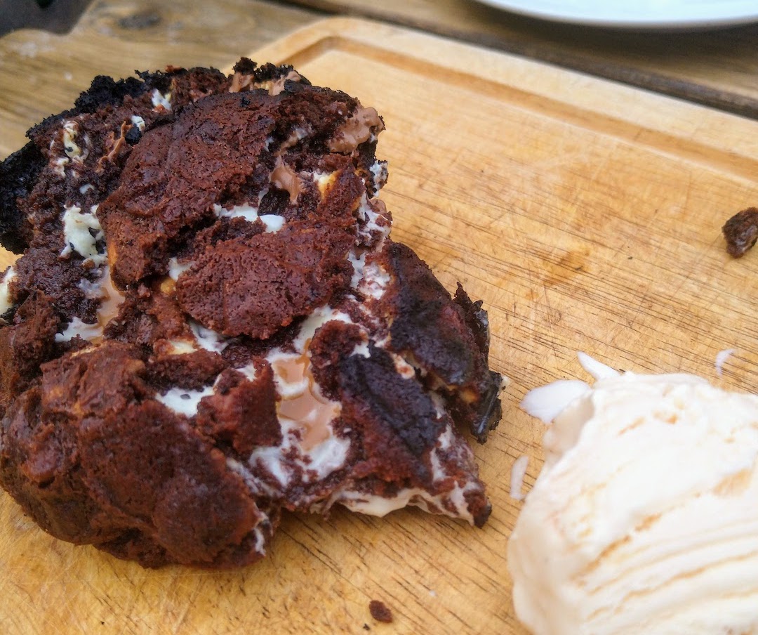 Triple choc biscoff filled dirty cookies