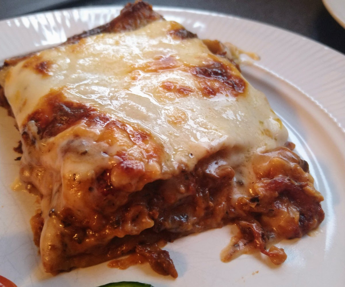 Meat-free veggie lasagne