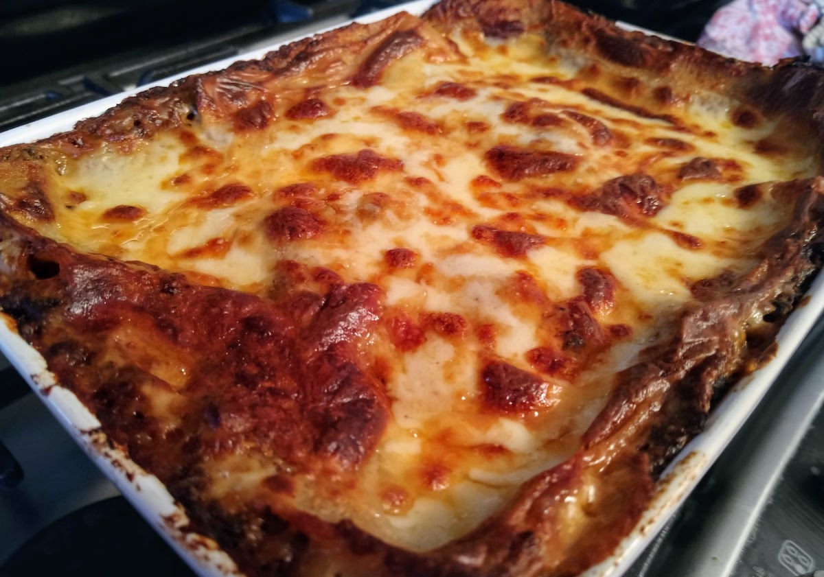 Meaty meat-free vegetarian lasagne